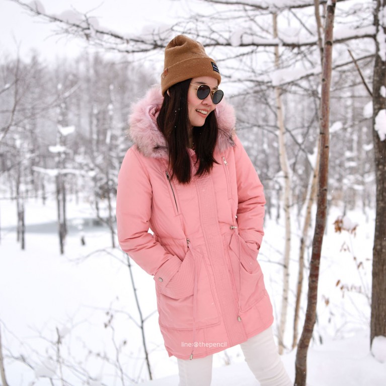 The first duck down coat (ชมพู/ดำ/เทา)