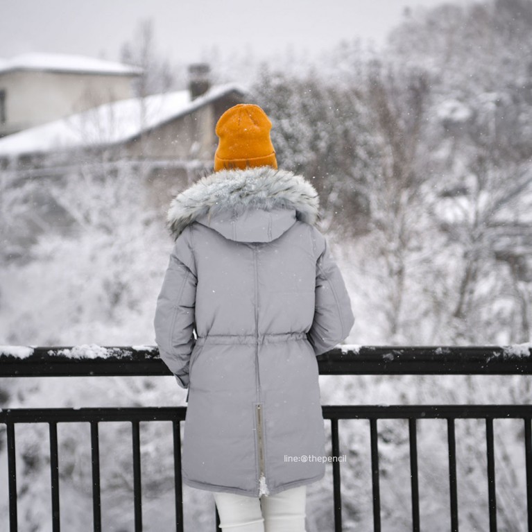 The first duck down coat (ชมพู/ดำ/เทา)