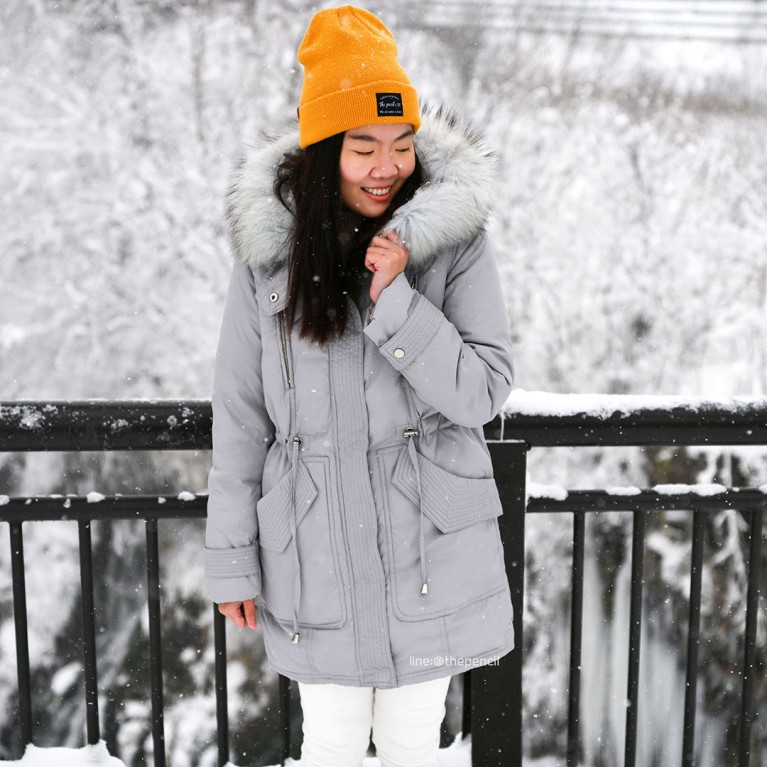 The first duck down coat (ชมพู/ดำ/เทา)