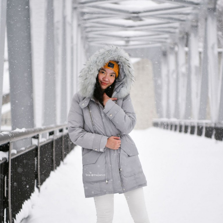 The first duck down coat (ชมพู/ดำ/เทา)