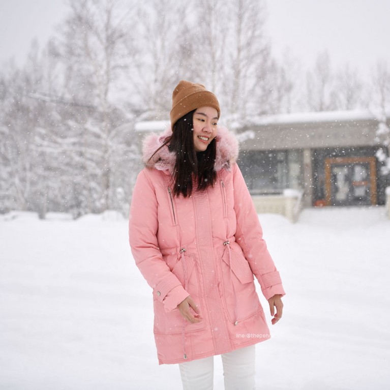 The first duck down coat (ชมพู/ดำ/เทา)