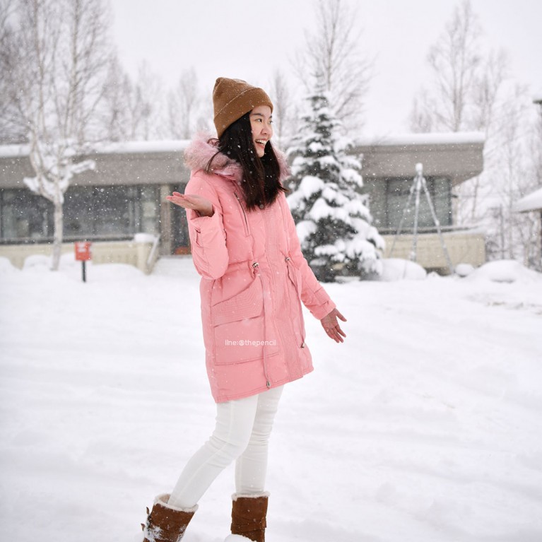 The first duck down coat (ชมพู/ดำ/เทา)