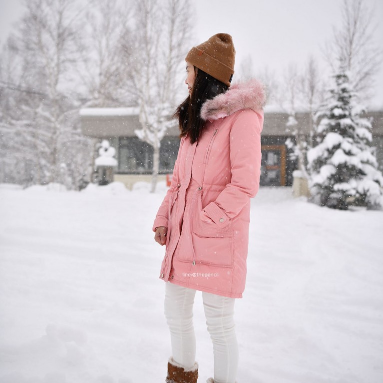 The first duck down coat (ชมพู/ดำ/เทา)