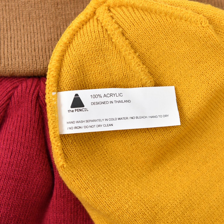 The pencil beanie (ดำ/น้ำตาล/เทา/แดง/ชมพู/เหลือง)