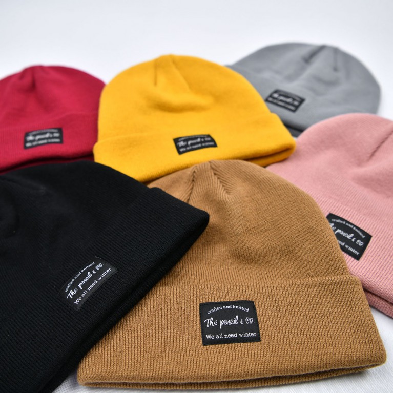The pencil beanie (ดำ/น้ำตาล/เทา/แดง/ชมพู/เหลือง)