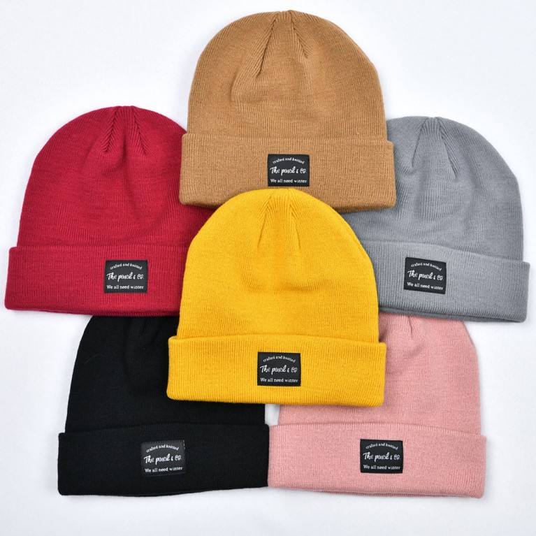The pencil beanie (ดำ/น้ำตาล/เทา/แดง/ชมพู/เหลือง)