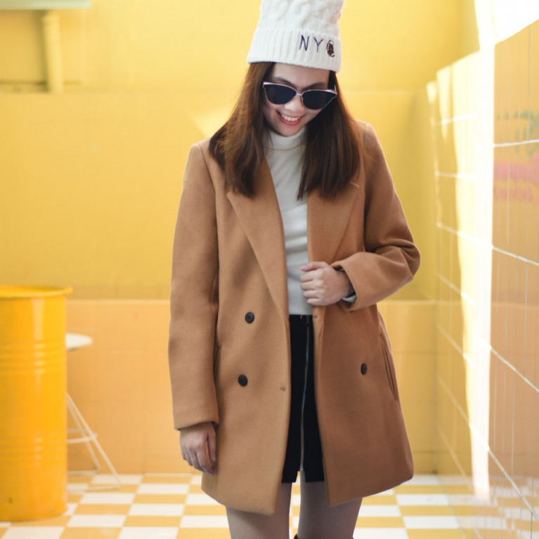 Classic wool coat (Caramel brown)