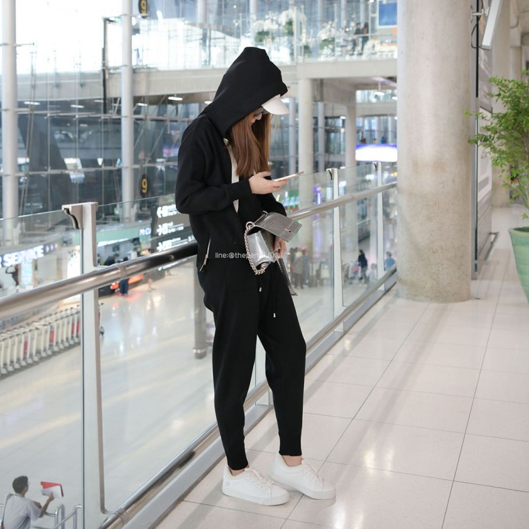 Knit warm journey set (ดำ/เทา/เบจ/ครีม/ชมพู)