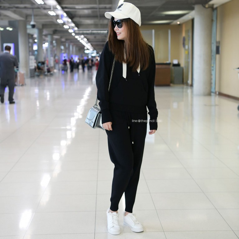 Knit warm journey set (ดำ/เทา/เบจ/ครีม/ชมพู)
