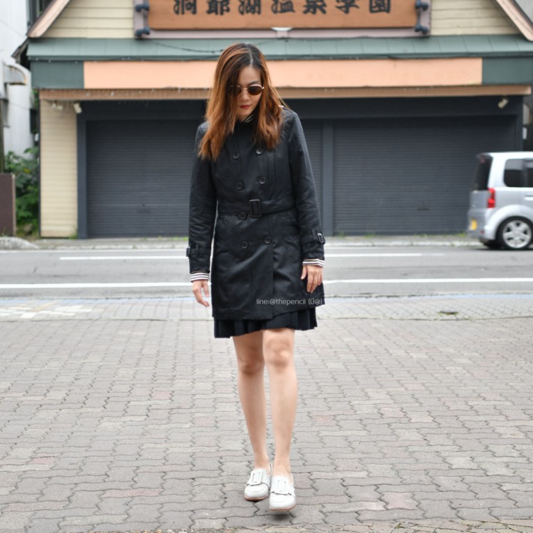Classic trench coat (น้ำตาล/ดำ)