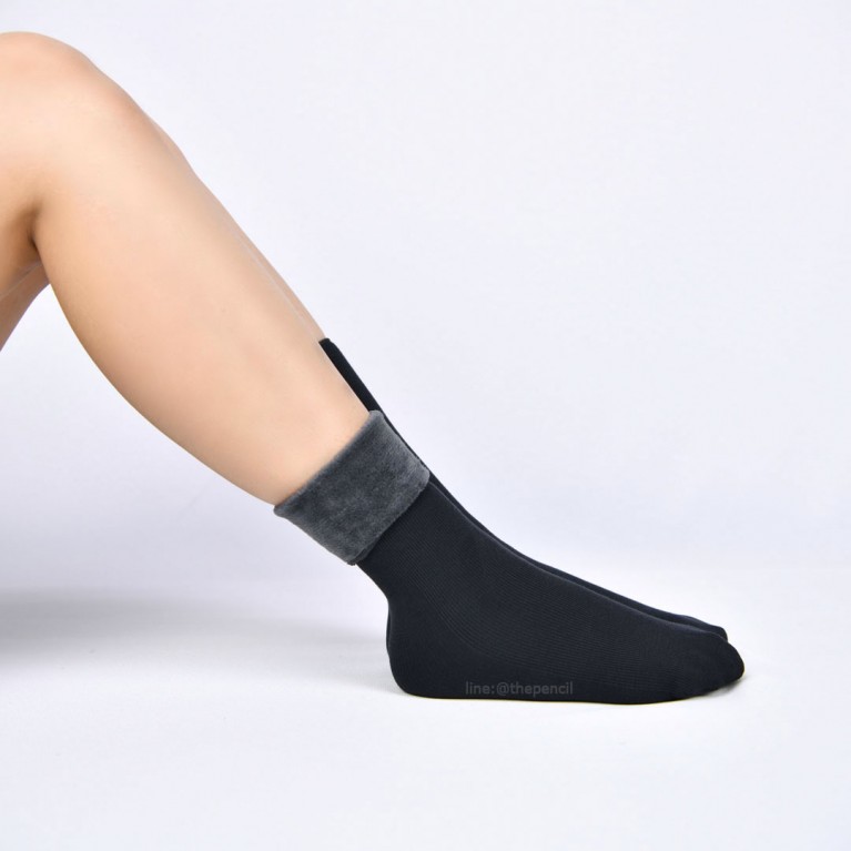 Nylon super sock (ดำ/เทาเข้ม/เนื้อ/ขาว/เหลือง)