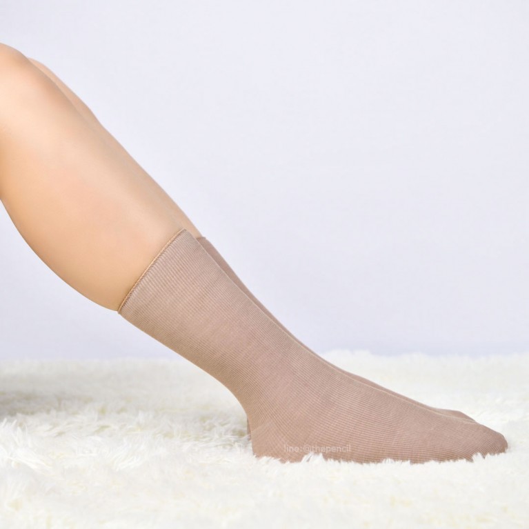Nylon super sock (ดำ/เทาเข้ม/เนื้อ/ขาว/เหลือง)
