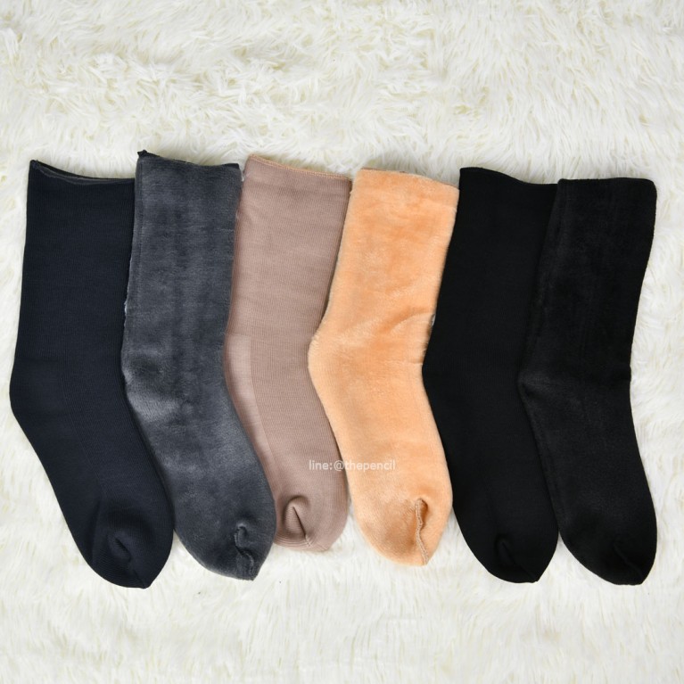 Nylon super sock (ดำ/เทาเข้ม/เนื้อ/ขาว/เหลือง)