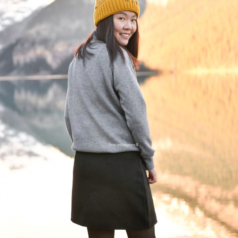 Zipper skort (ดำ/น้ำตาล)