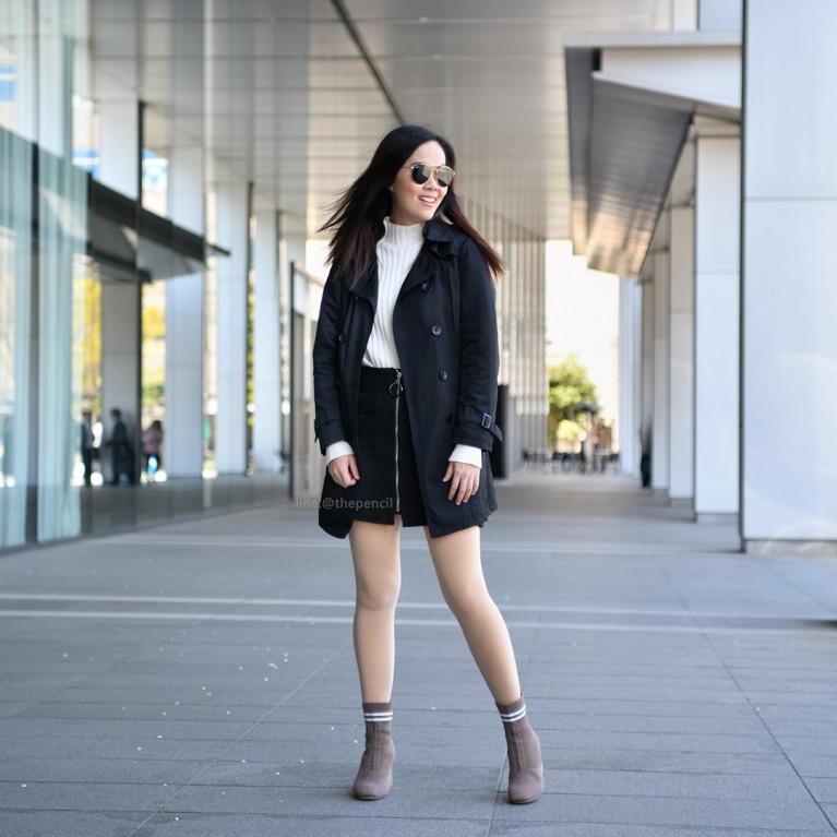 Classic trench coat (น้ำตาล/ดำ)