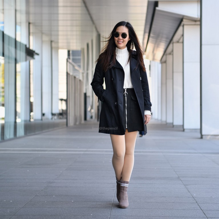 Classic trench coat (น้ำตาล/ดำ)