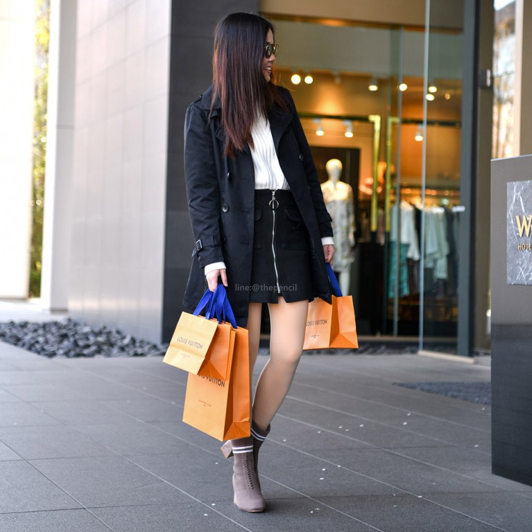 Classic trench coat (น้ำตาล/ดำ)