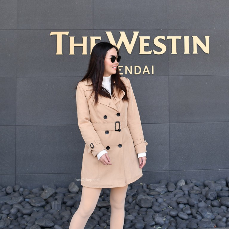 Classic trench coat (น้ำตาล/ดำ)