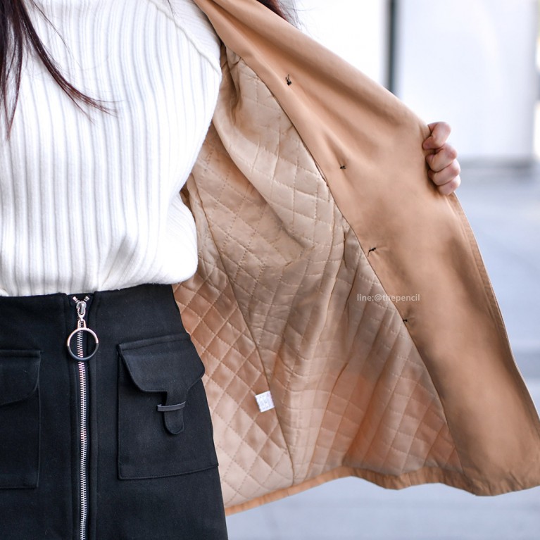 Classic trench coat (น้ำตาล/ดำ)