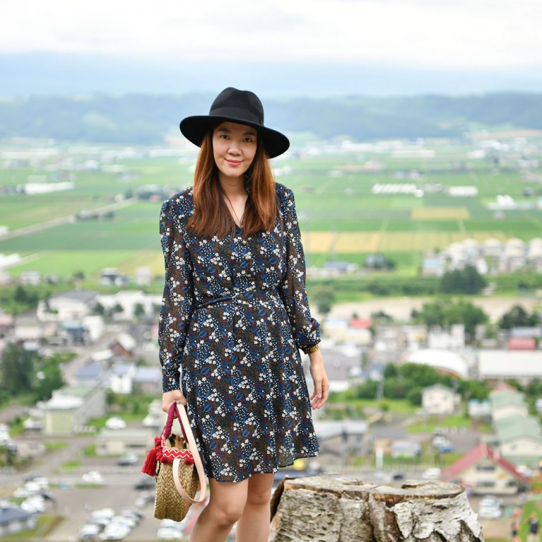 Elegant black floral dress