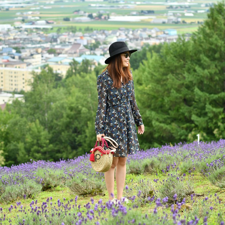 Elegant black floral dress