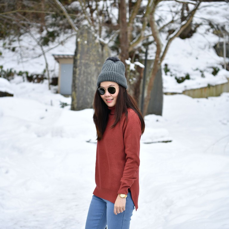 Basic turtleneck sweater 2 (ครีม/ดำ/แดงอิฐ/ชมพู/เทา)