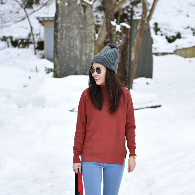 Basic turtleneck sweater 2 (ครีม/ดำ/แดงอิฐ/ชมพู/เทา)