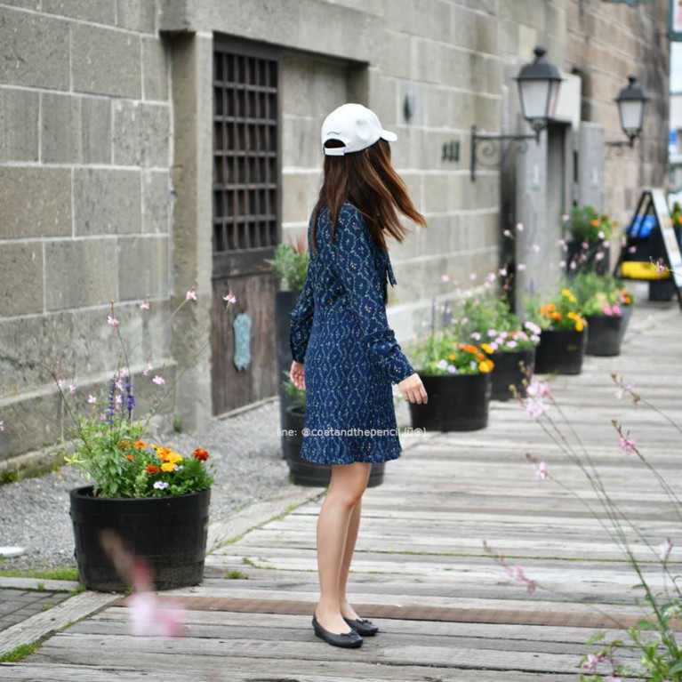 Bow pleat dress