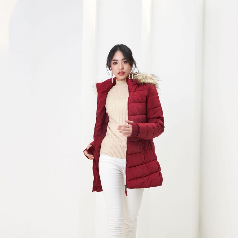Handy Padded Fur Down Coat