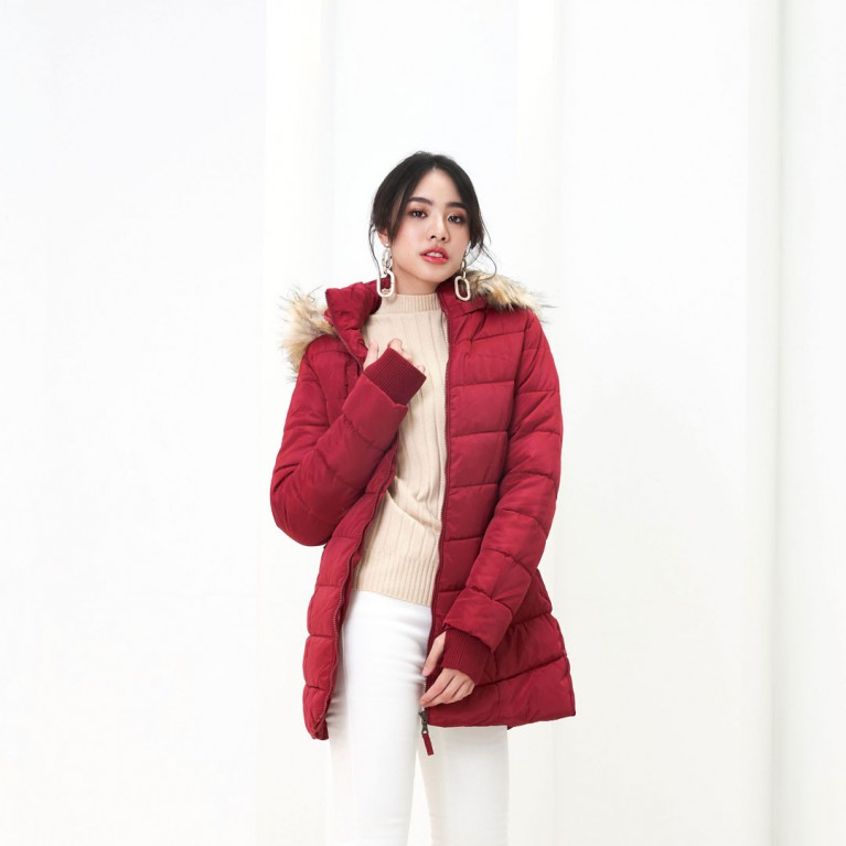 Handy Padded Fur Down Coat