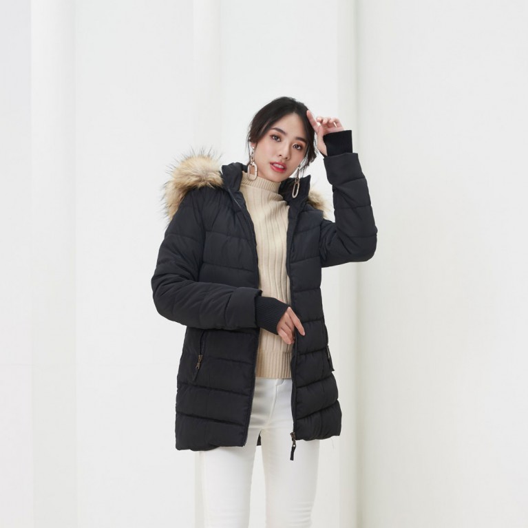 Handy Padded Fur Down Coat