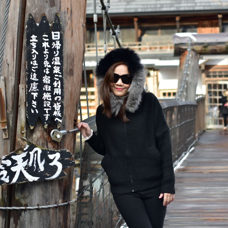 Fur two tone sweater hood