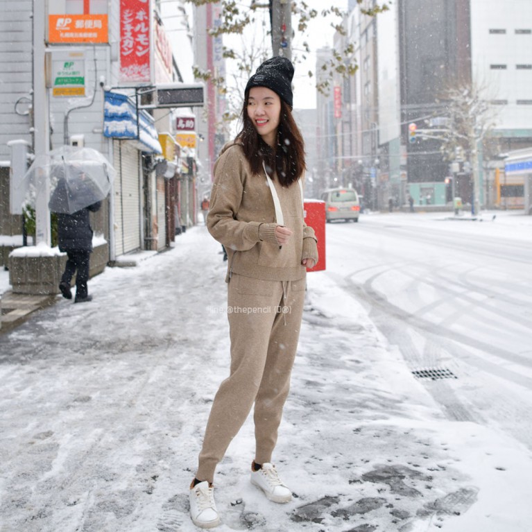 Knit warm journey set (ดำ/เทา/เบจ/ครีม/ชมพู)