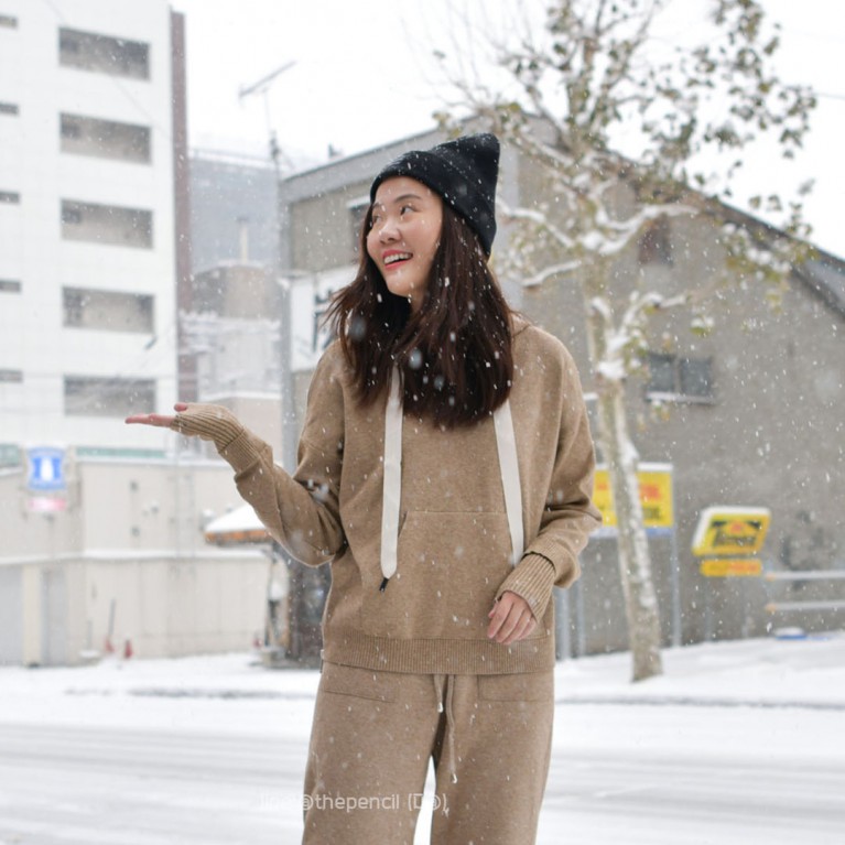 Knit warm journey set (ดำ/เทา/เบจ/ครีม/ชมพู)