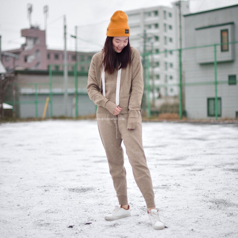 Knit warm journey set (ดำ/เทา/เบจ/ครีม/ชมพู)