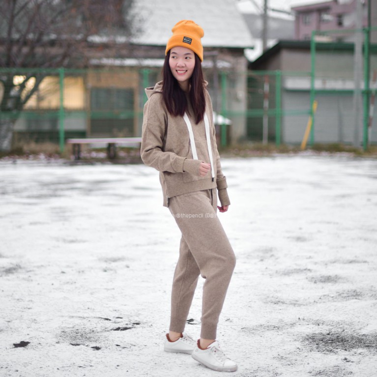 Knit warm journey set (ดำ/เทา/เบจ/ครีม/ชมพู)