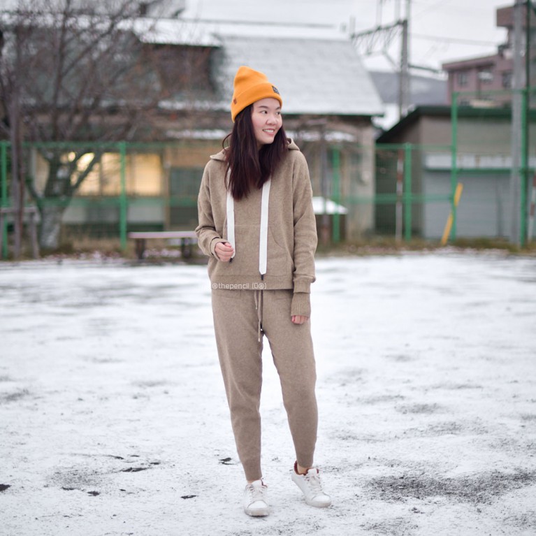 Knit warm journey set (ดำ/เทา/เบจ/ครีม/ชมพู)