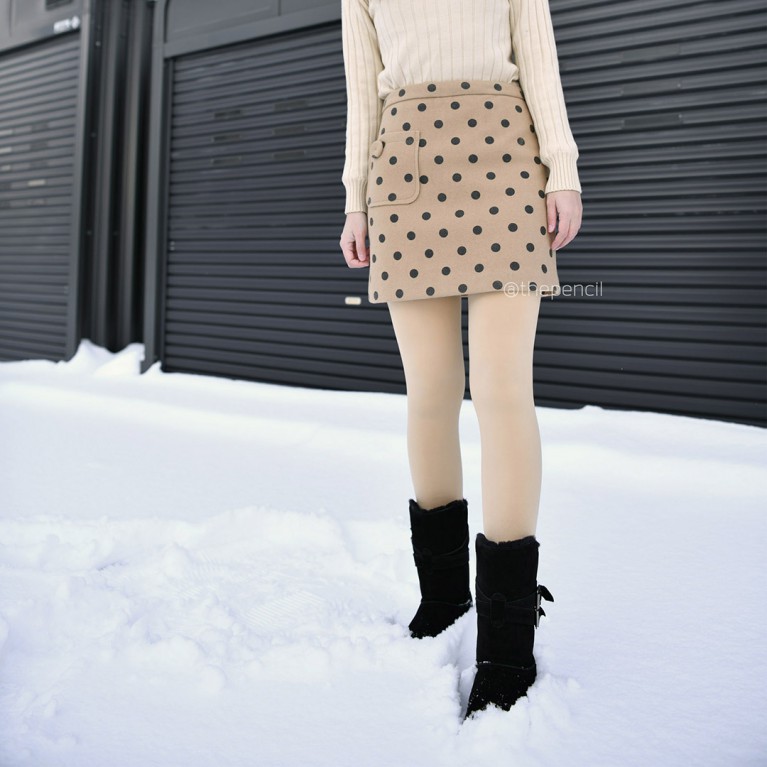 ถุงน่องบุขนหนา รุ่น Winter super wide (เนื้อ/ดำ) (คลุมทั้งเท้า)