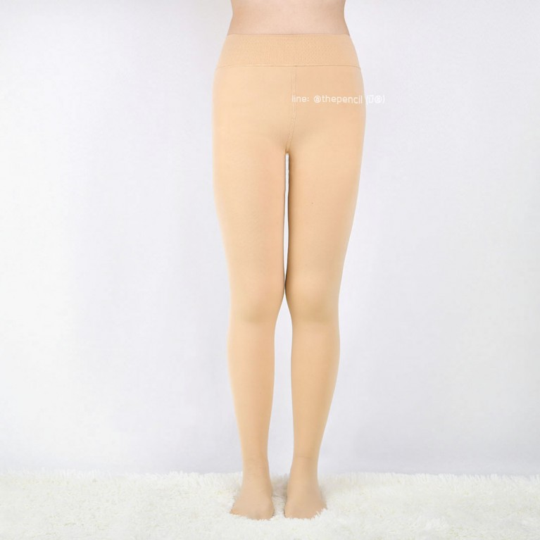 ถุงน่องบุขนหนา รุ่น Winter super wide (เนื้อ/ดำ) (คลุมทั้งเท้า)