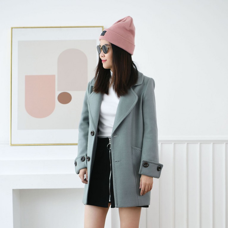 New York coat (เขียว / แดง)