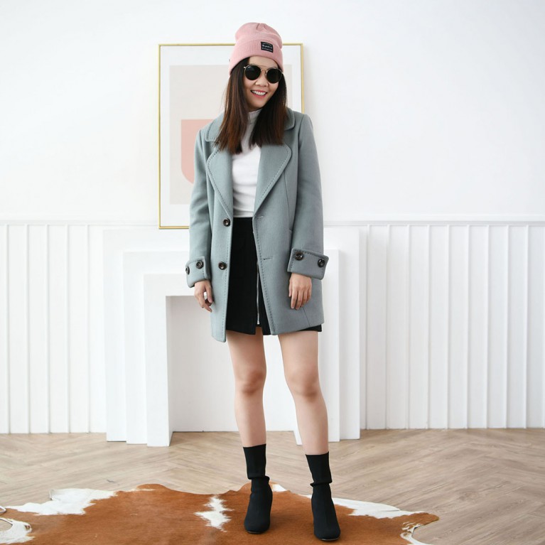 New York coat (เขียว / แดง)