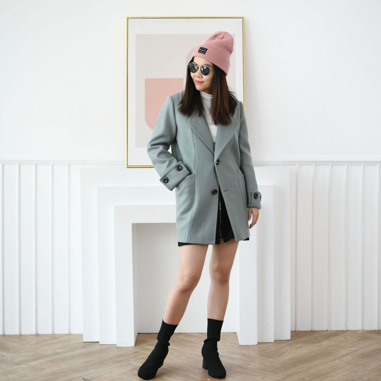 New York coat (เขียว / แดง)