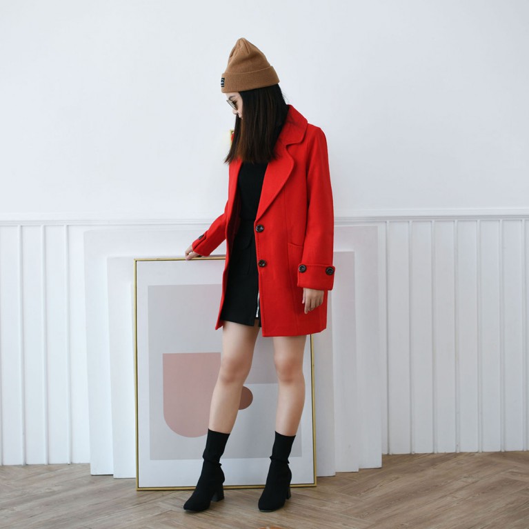 New York coat (เขียว / แดง)
