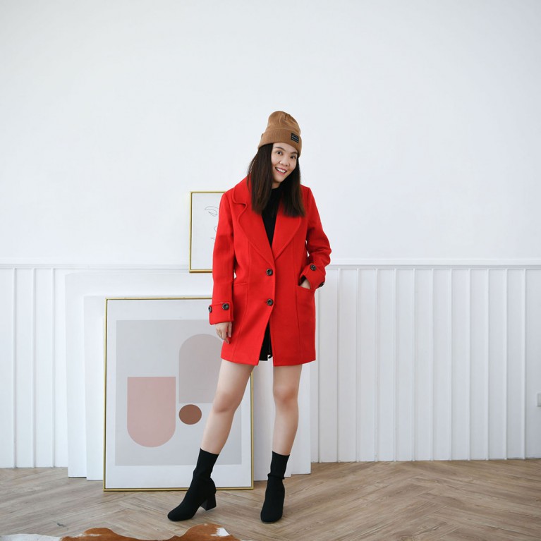 New York coat (เขียว / แดง)