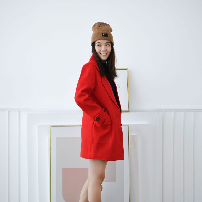 New York coat (เขียว / แดง)