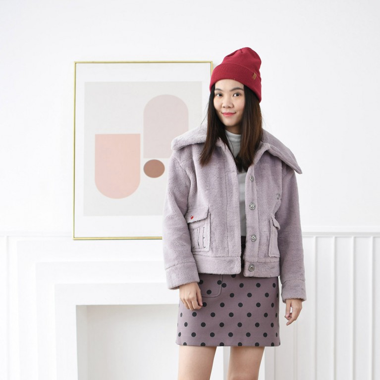 Violet Furry Jacket