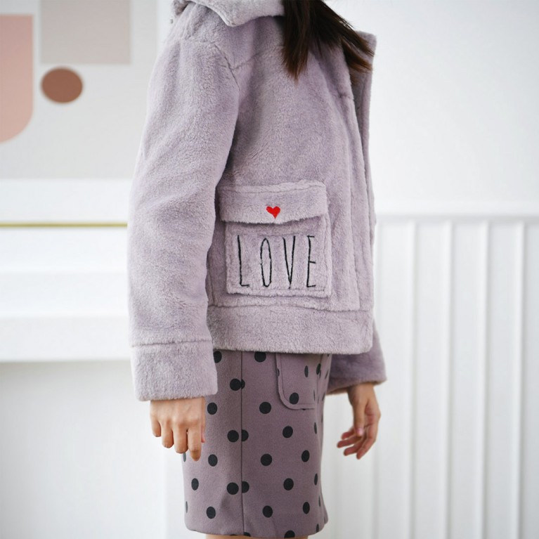 Violet Furry Jacket