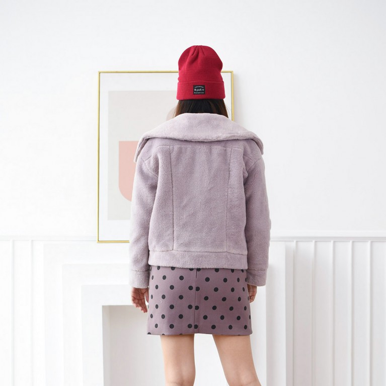 Violet Furry Jacket