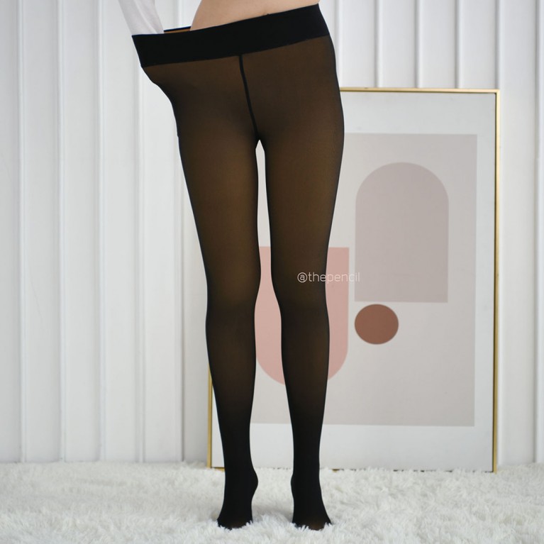 ถุงน่อง Super wide see through (บุขน) (คลุมทั้งเท้า)