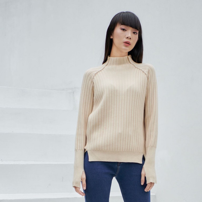 Hand knit sweater 2  (ดำ/ขาว/เทา/ครีม/ฟ้า/ชมพู)